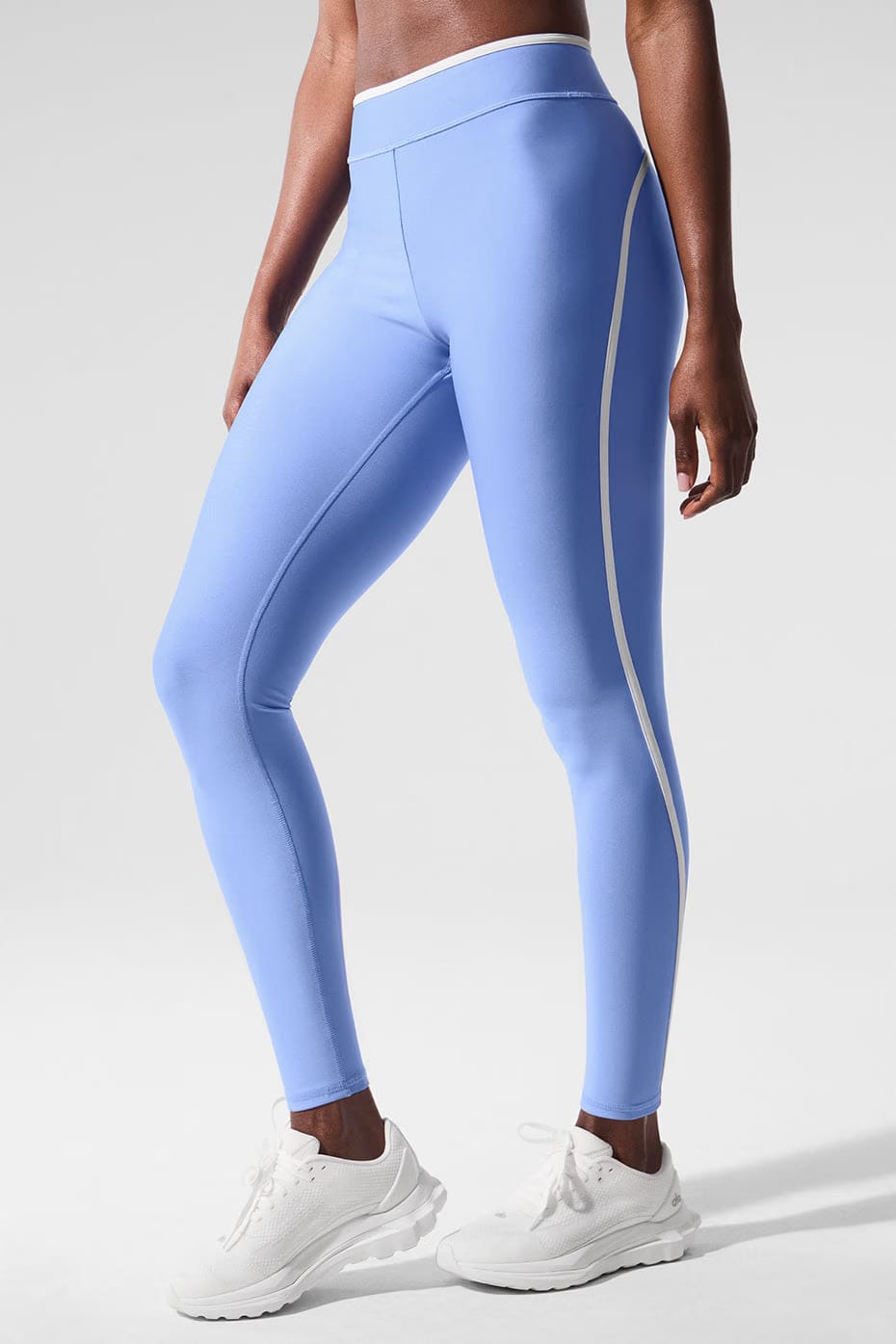 Alo Yoga Airlift High Waist Charger 7/8 Legging - Crystal Clear Blue/White
