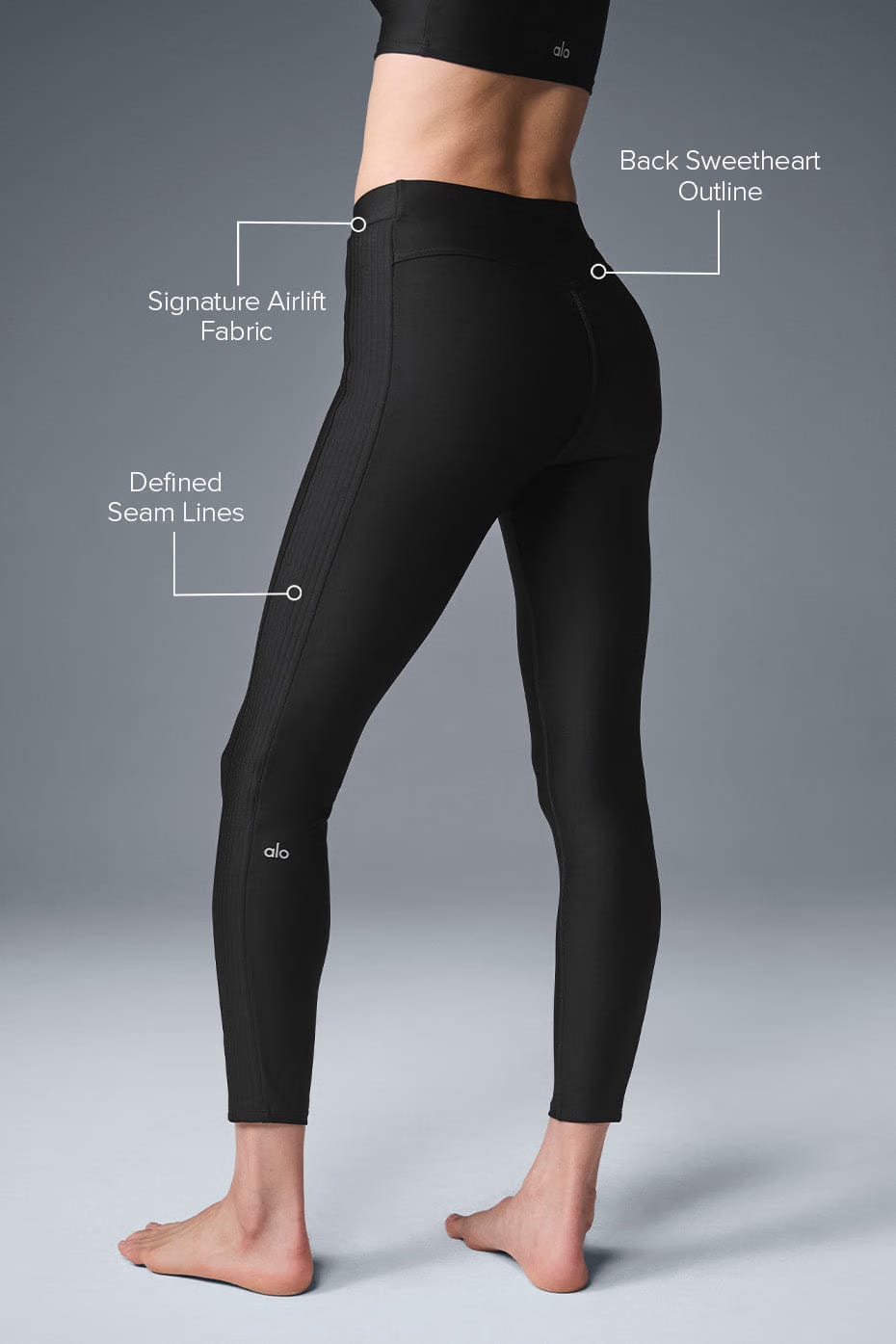 Alo Yoga Airlift High-Waist 7/8 Turn It Up Legging - Black