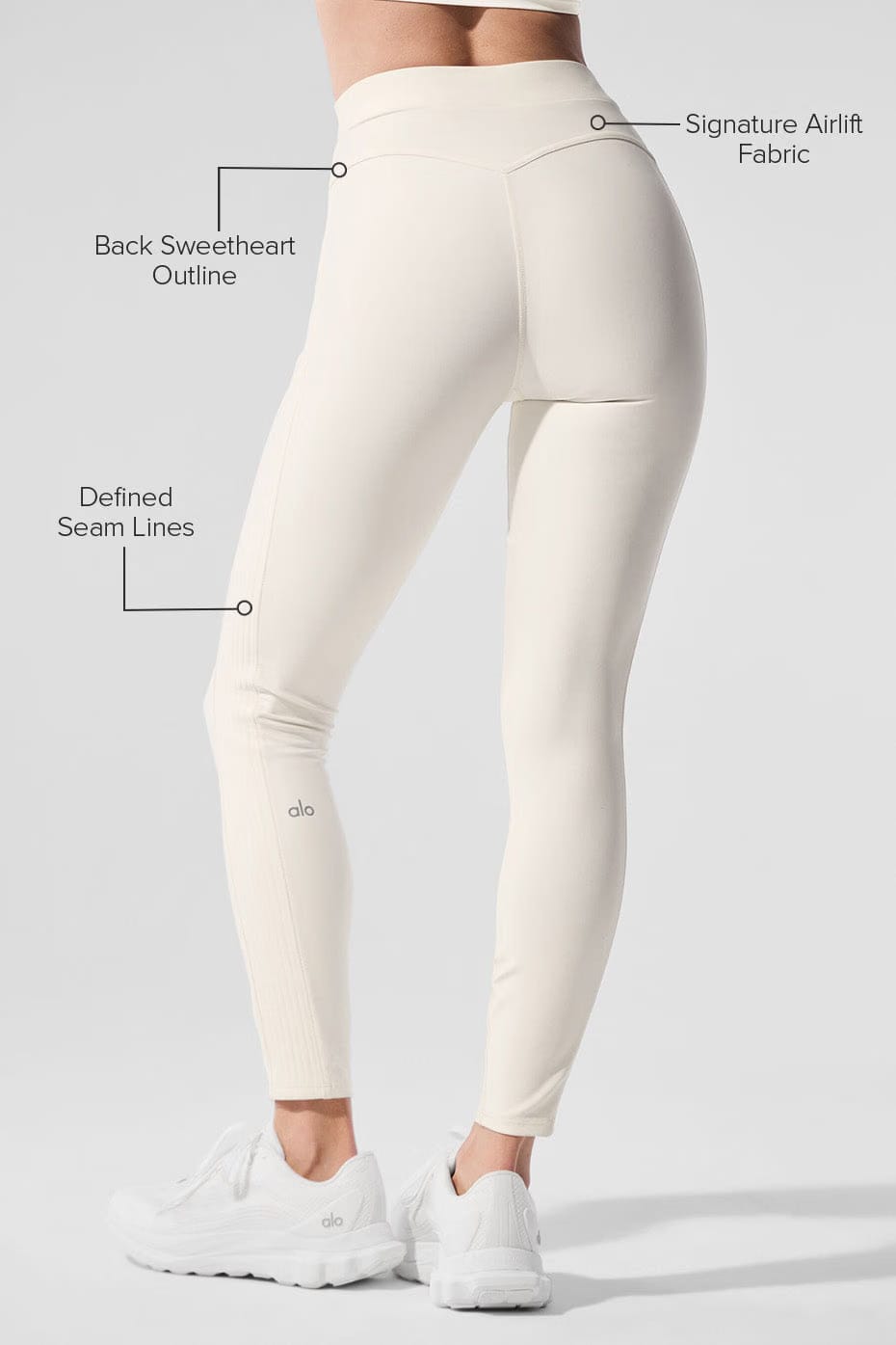 Alo Yoga Airlift High-Waist 7/8 Turn It Up Legging - Ivory