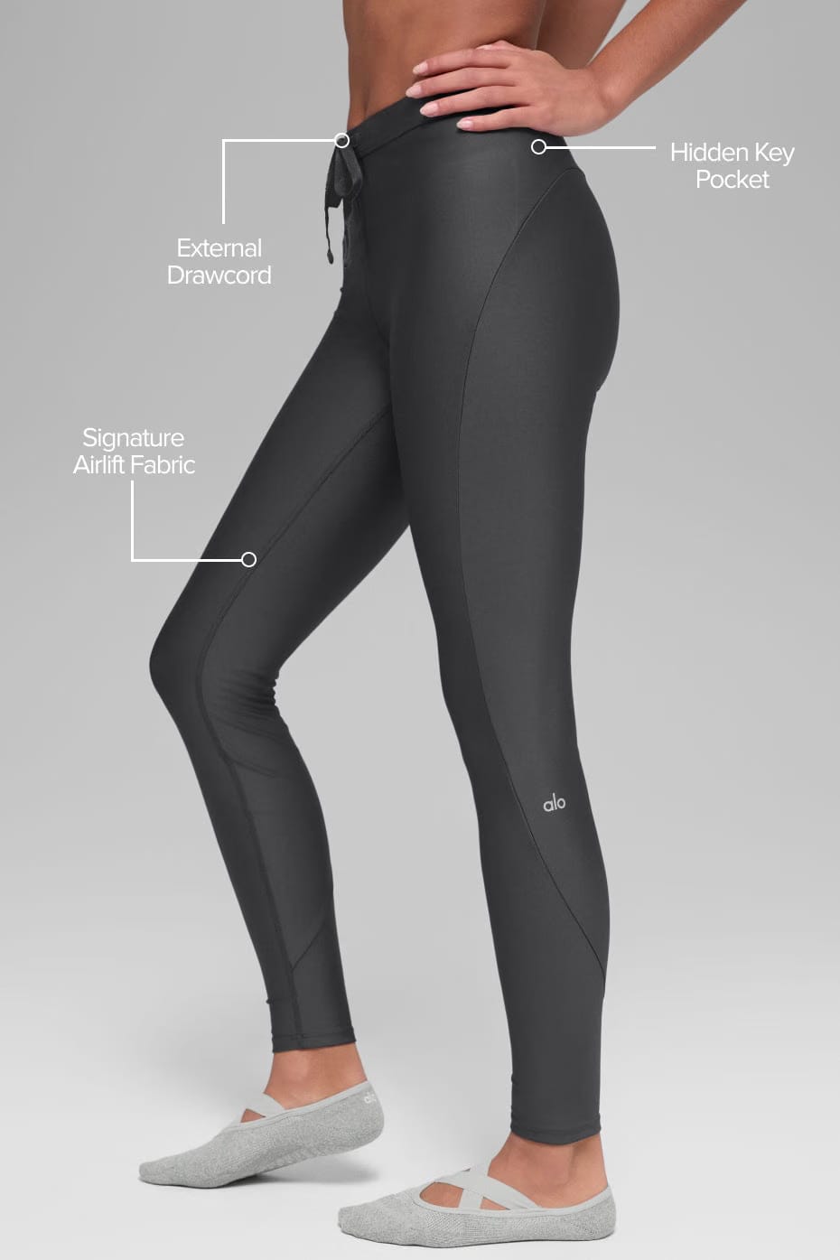 Alo Yoga Airlift High-Waist Light Speed Legging - Anthracite