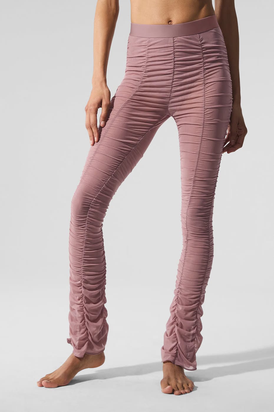 Alo Yoga Airlift Mesh High-Waist Cherish Legging - Smoky Quartz