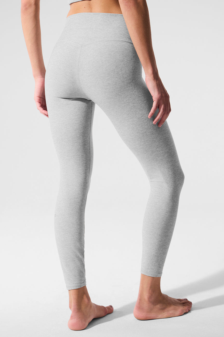 Alo Yoga Alosoft High-Waist 7/8 Highlight Legging - Athletic Heather Grey