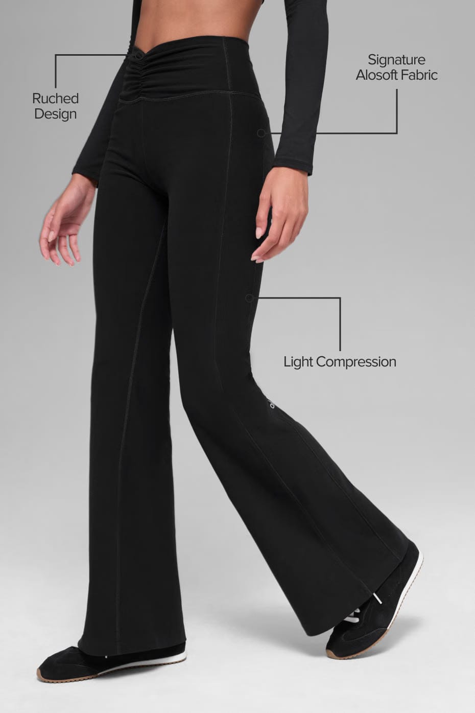 Alo Yoga Alosoft Intuition High-Waist Bootcut - Black
