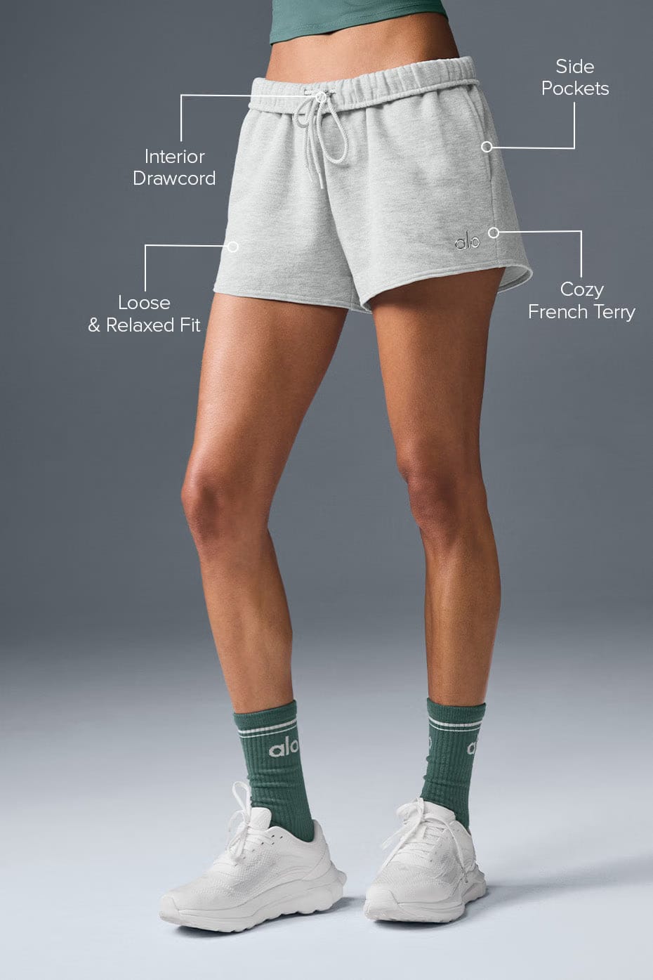 Alo Yoga Accolade Short - Athletic Heather Grey