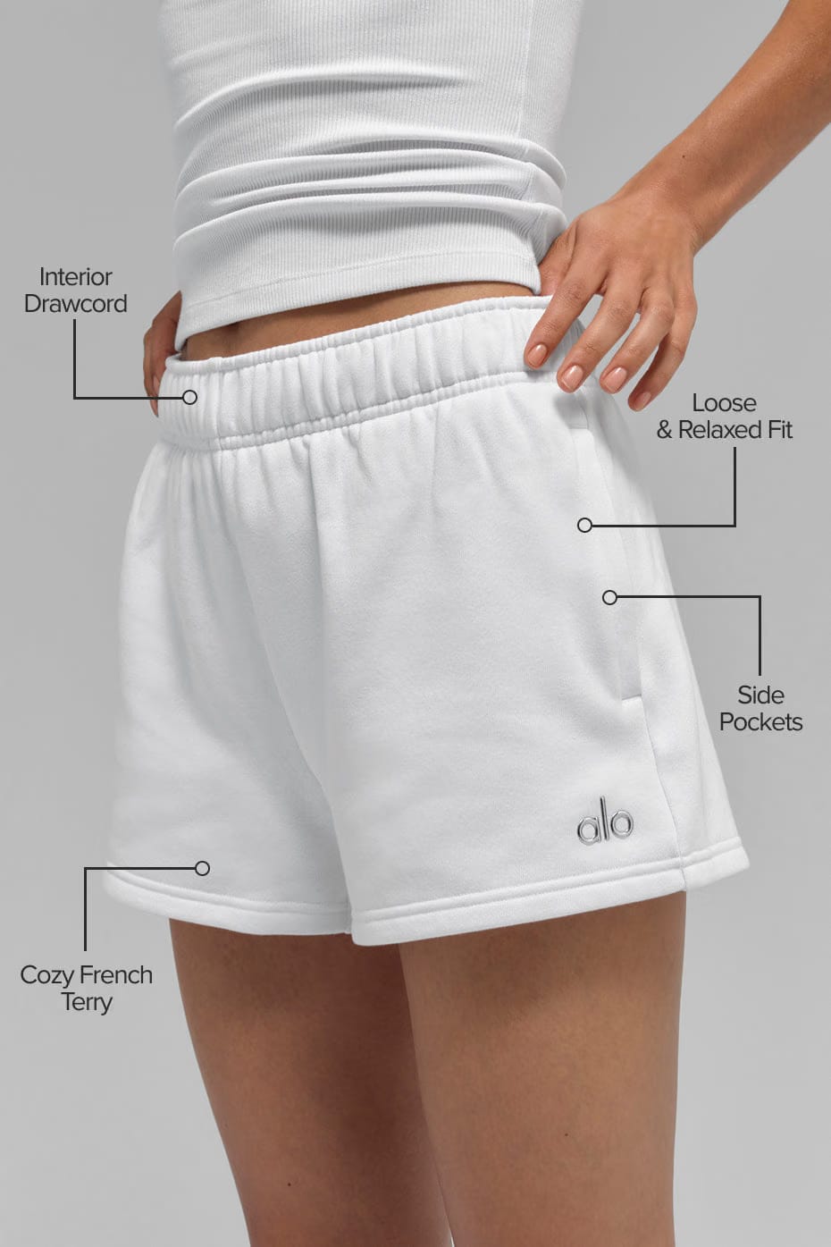 Alo Yoga Accolade Short - White