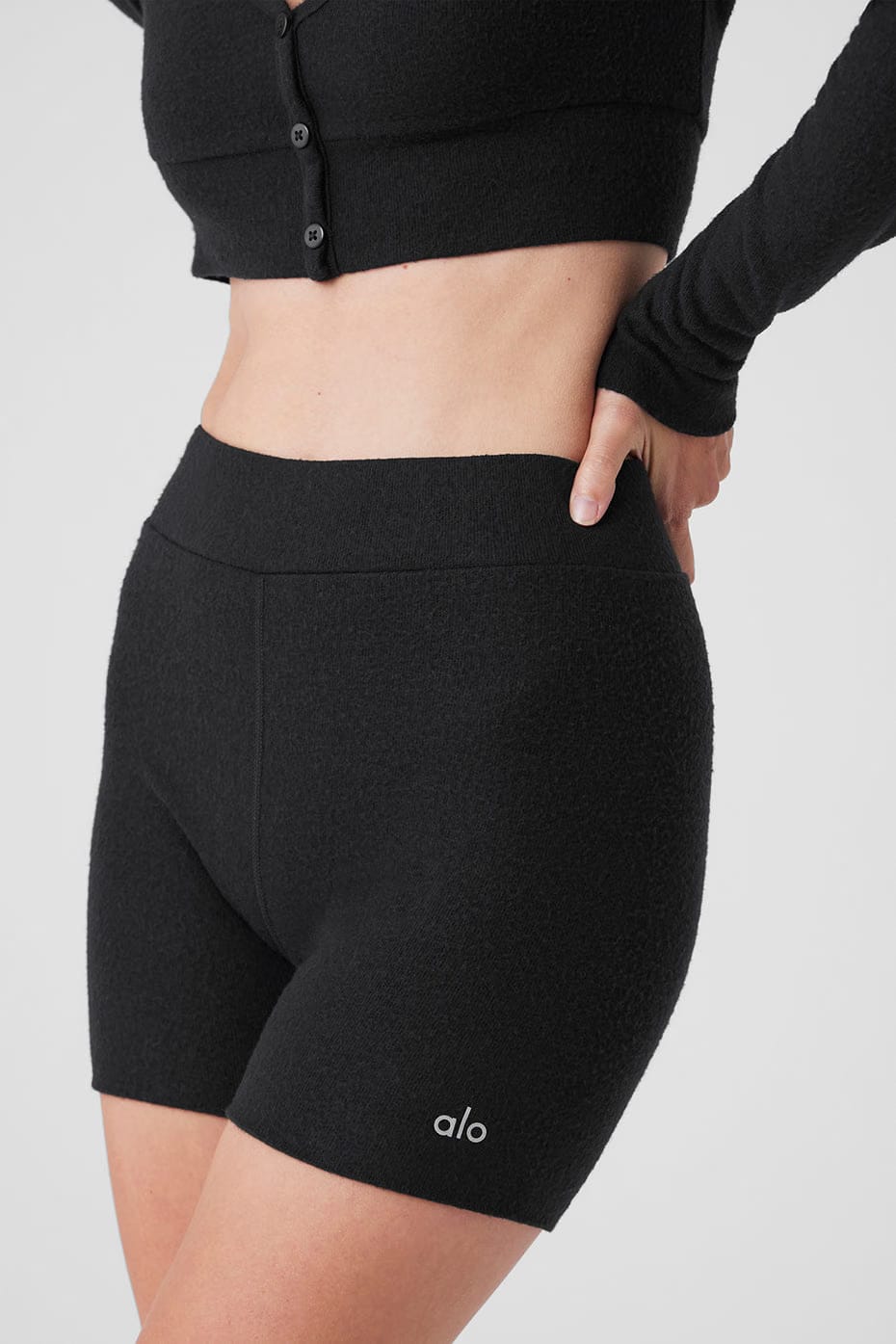Alo Yoga Alolux High-Waist Me Time Short - Black