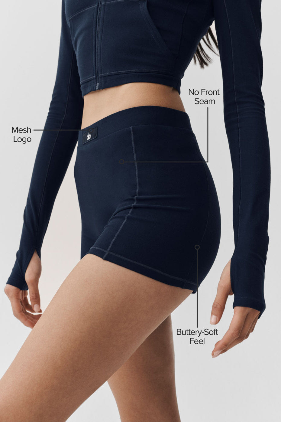 Alo Yoga Alosoft Sincere Micro Short - Navy