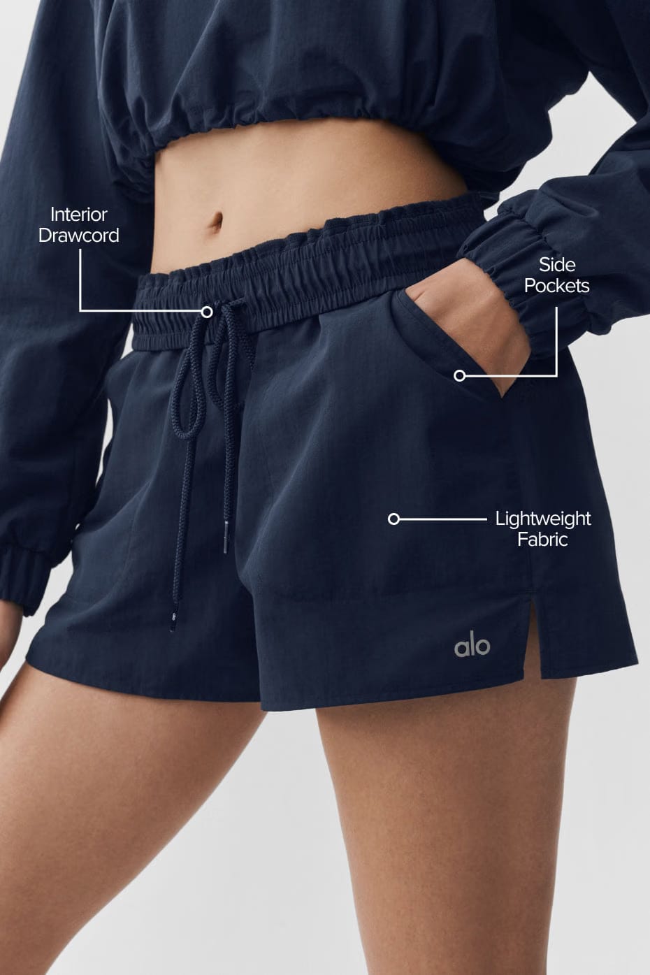 Alo Yoga Alumni Short - Navy