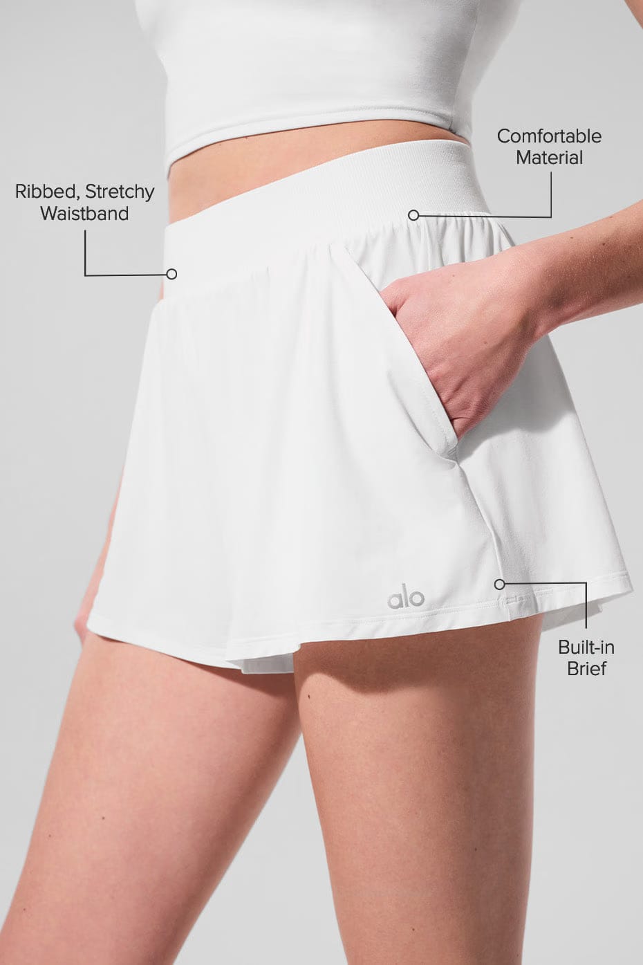 Alo Yoga Breezy Short - White