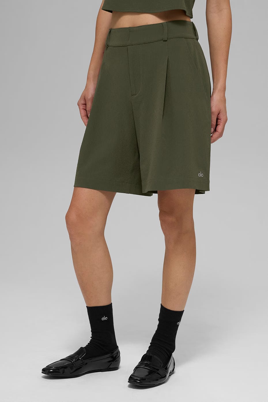 Alo Yoga High-Waist Dreamscape Short - Green Olive