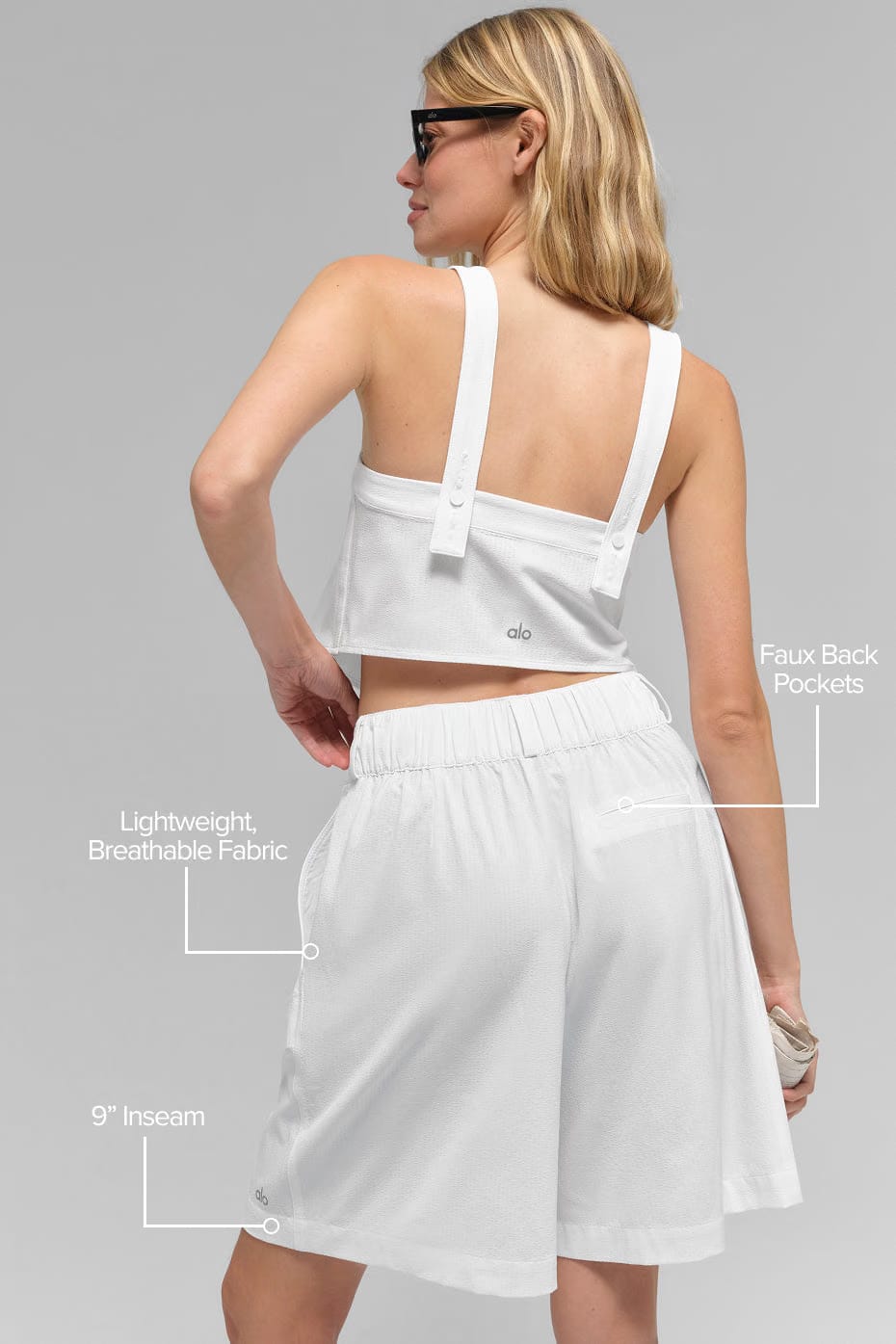Alo Yoga High-Waist Dreamscape Short - Semi Sheer White