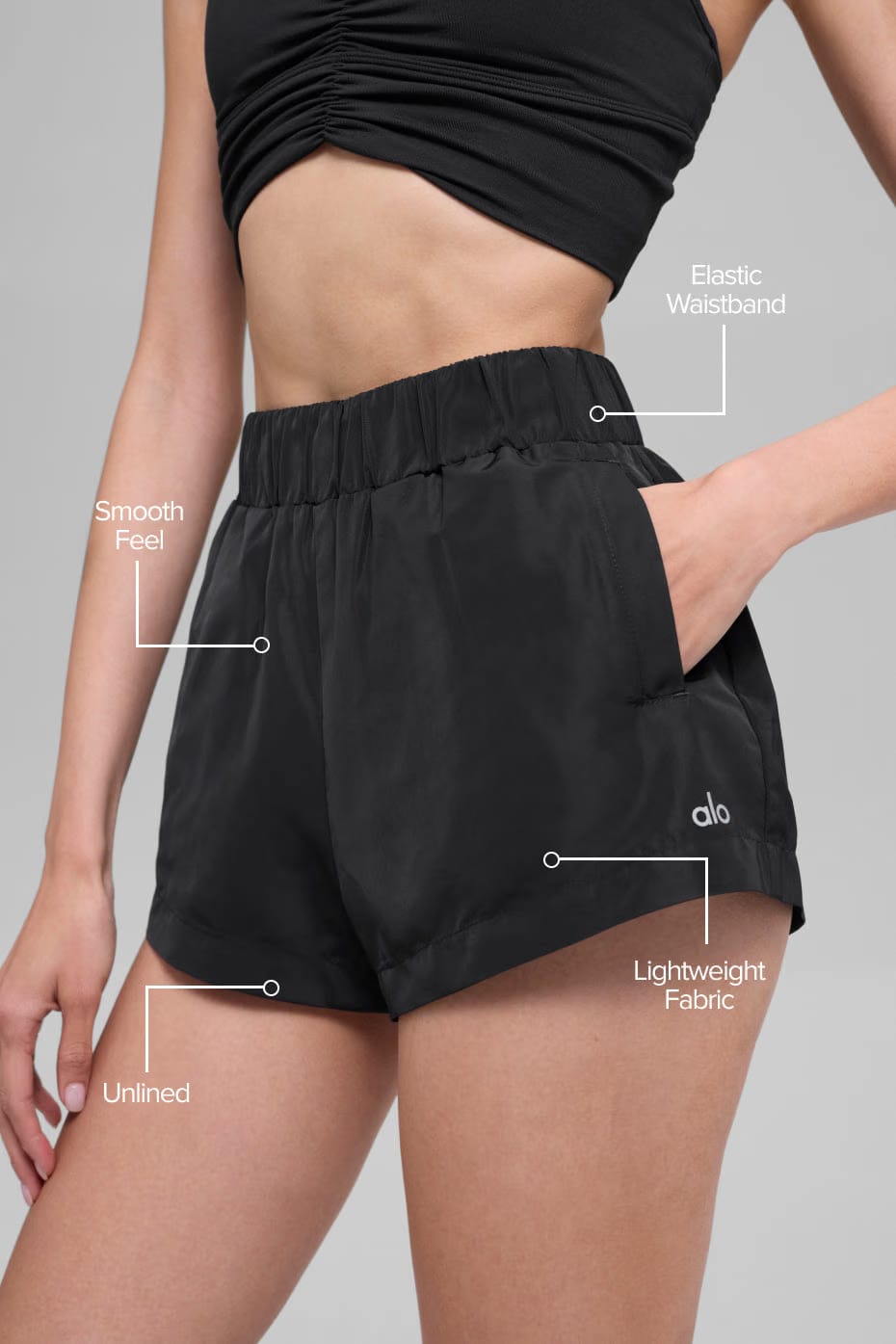 Alo Yoga High-Waist Socialite Short - Black