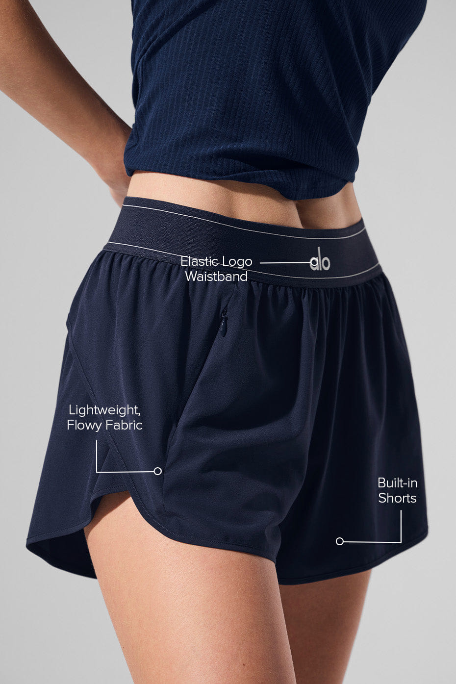 Alo Yoga Match Point Short - Navy