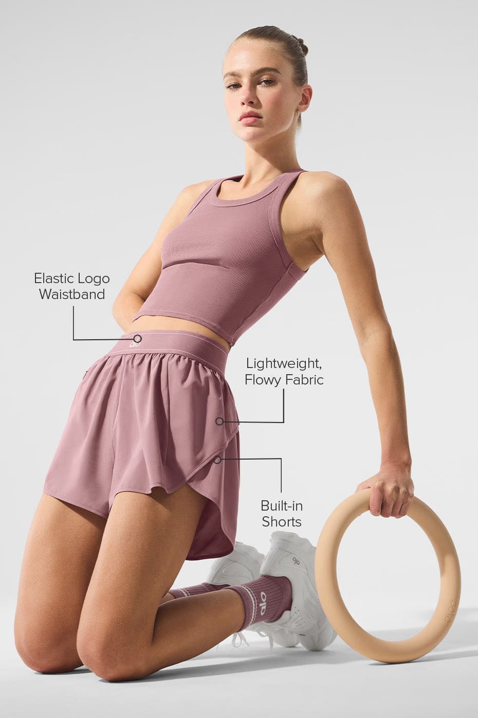 Alo Yoga Match Point Short - Smoky Quartz
