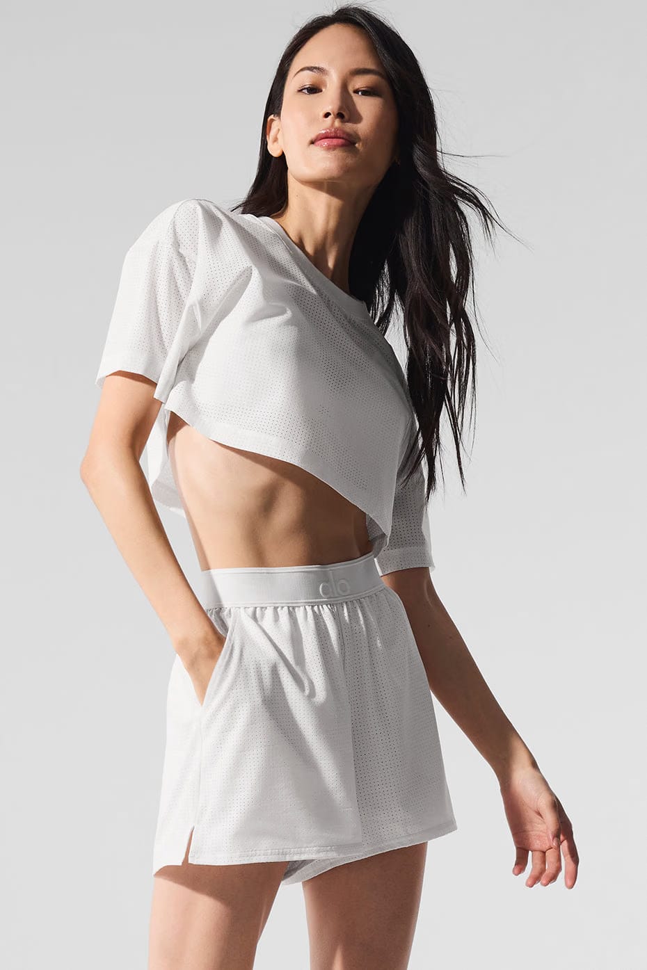 Alo Yoga Mesh Mirage Short - White