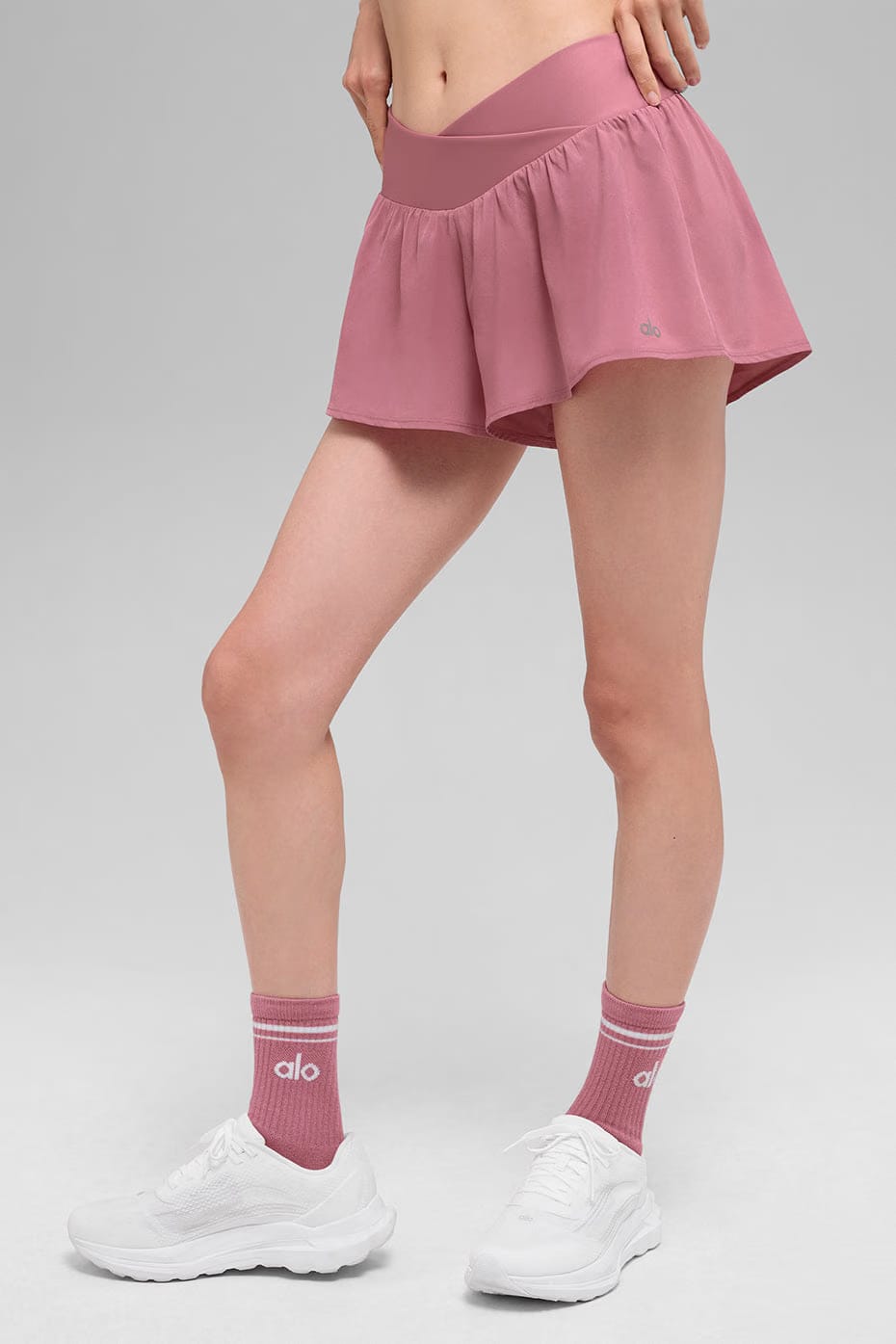 Alo Yoga V-Cute Running Short - Pink Wild Rose