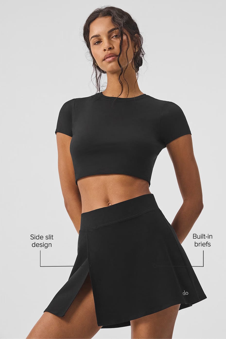 Alo Yoga Alosoft Backspin Skirt - Black