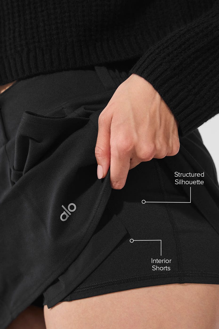 Alo Yoga Good Days Mini Skirt - Black