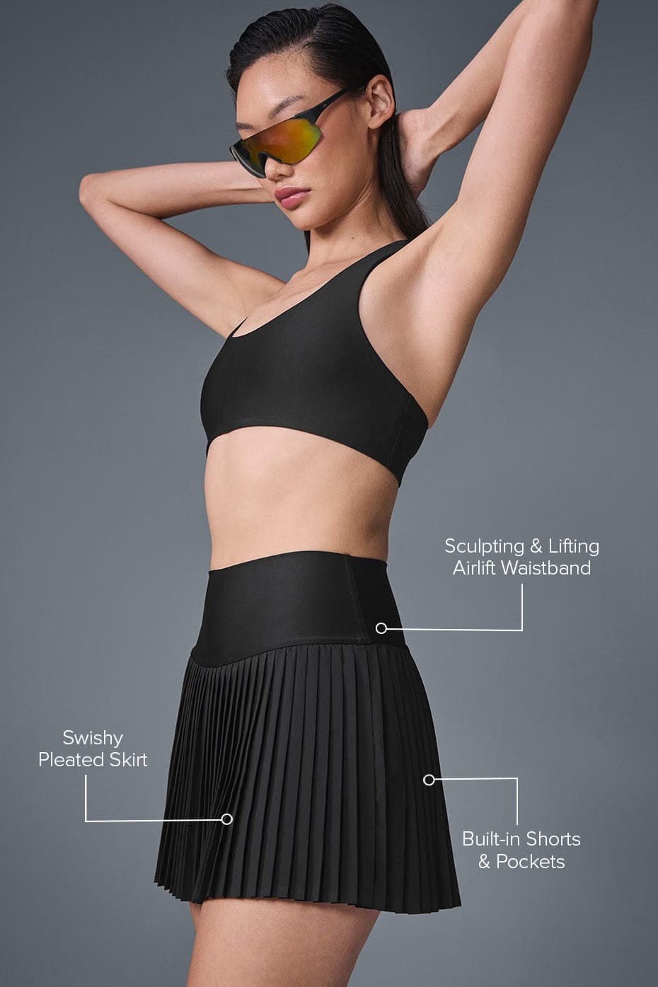 Alo Yoga Grand Slam Tennis Skirt - Black