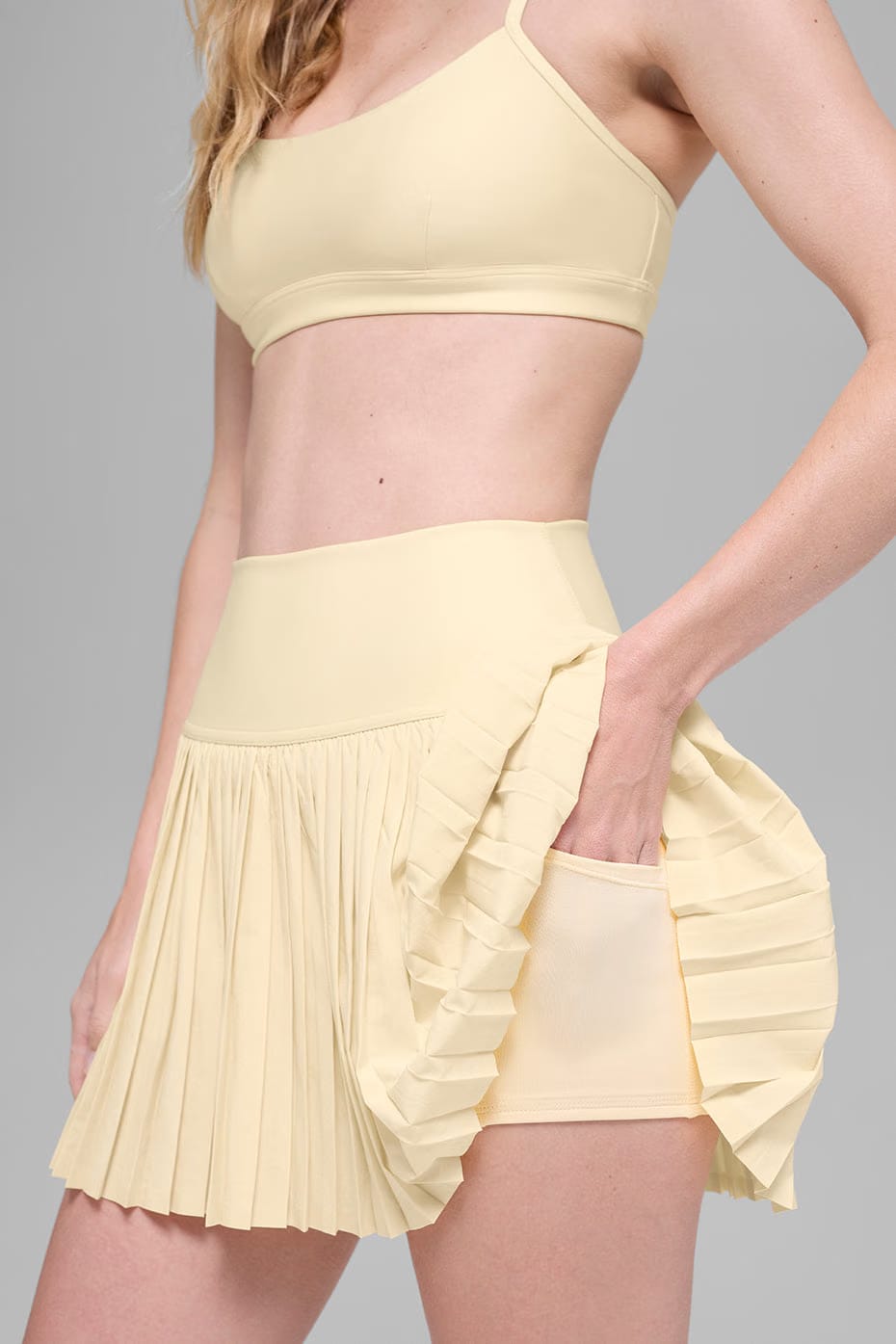 Alo Yoga Grand Slam Tennis Skirt - Candlelight Yellow