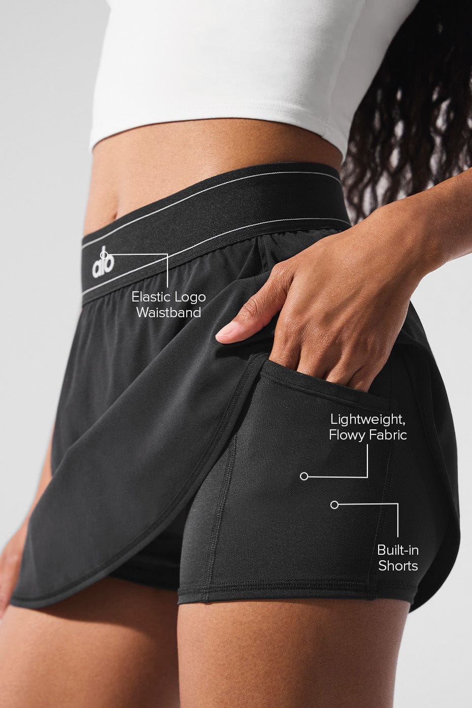 Alo Yoga Match Point Tennis Skirt - Black
