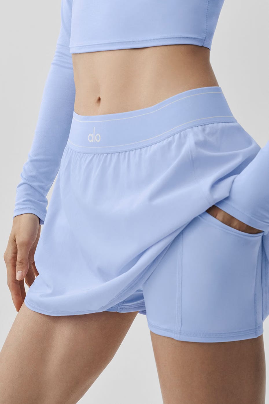 Alo Yoga Match Point Tennis Skirt - Light Provence Blue