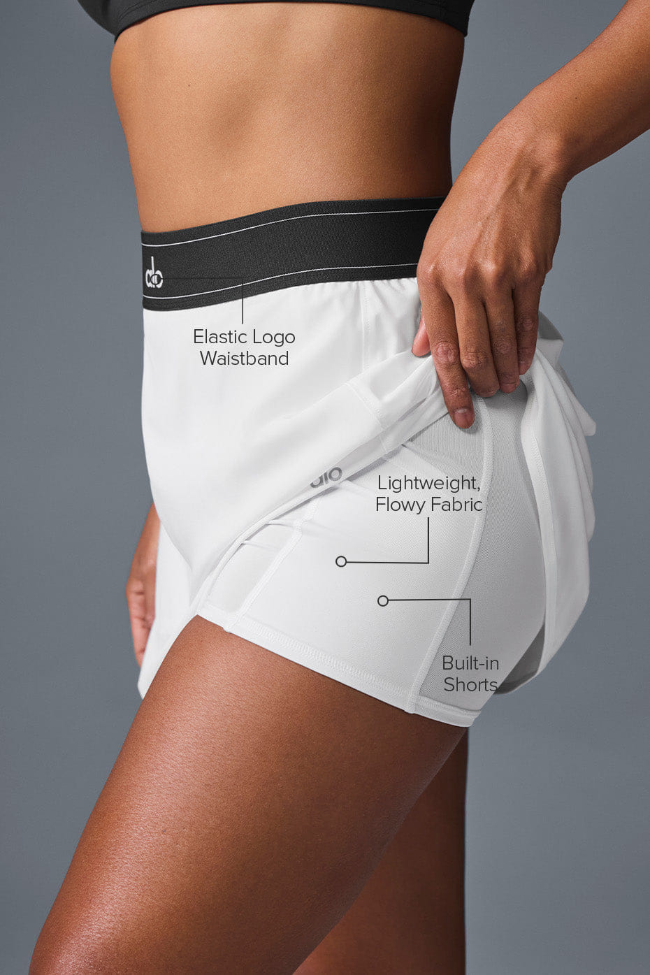 Alo Yoga Match Point Tennis Skirt - White