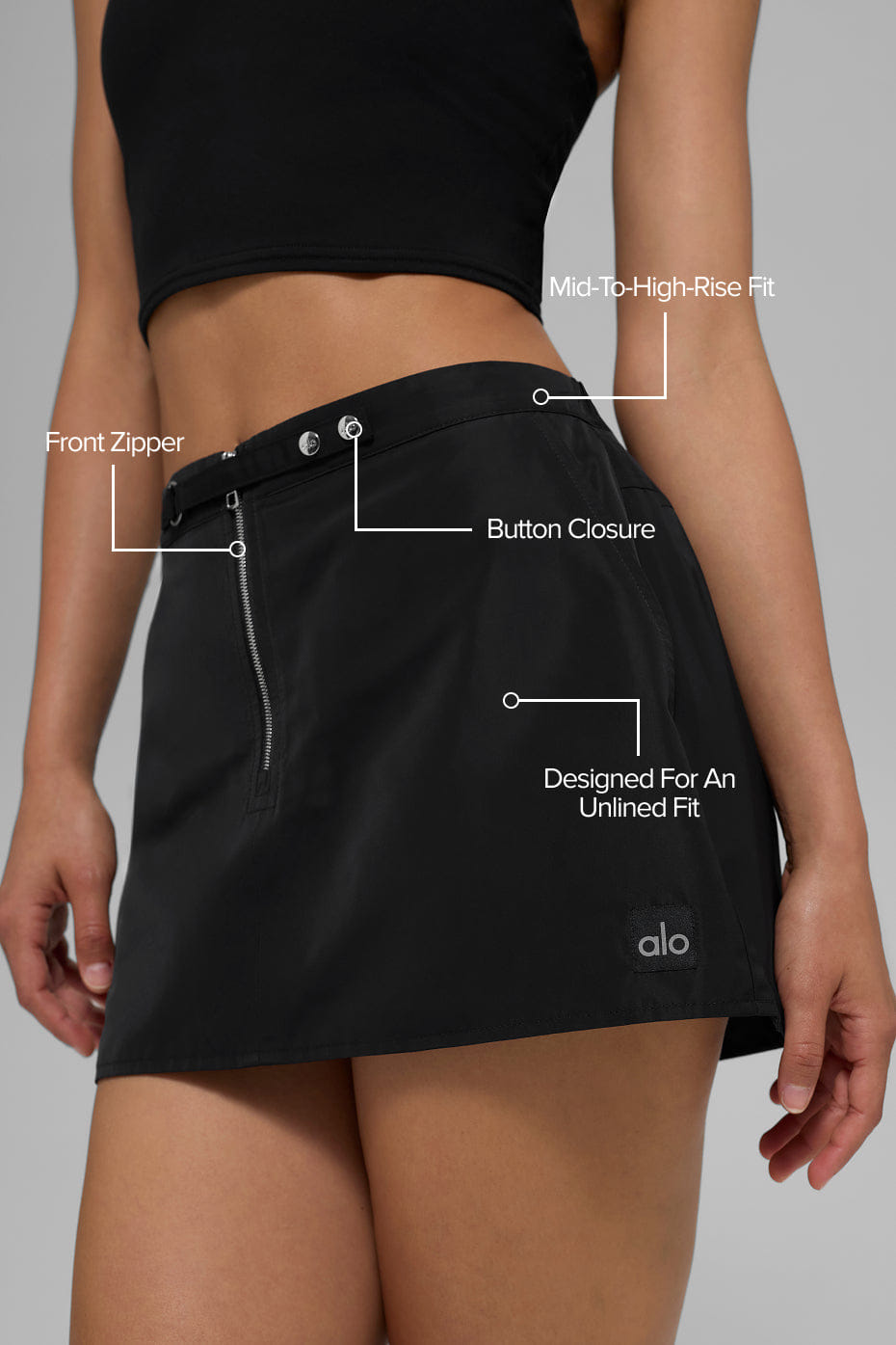 Alo Yoga Work It Mini Skirt - Black
