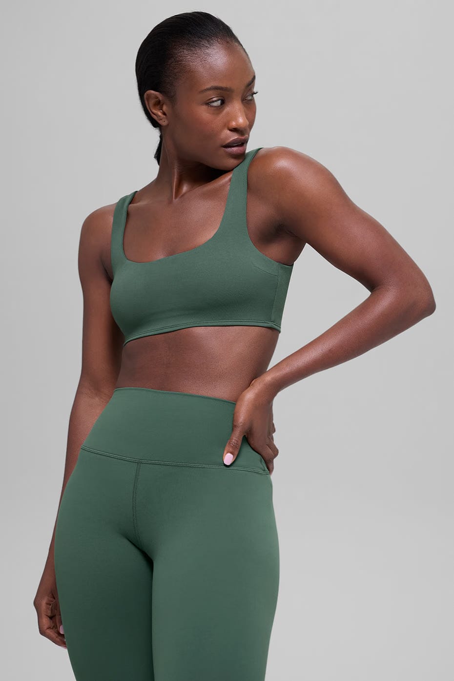 Alo Yoga ALO Softsculpt Precision Bra - Clover Green