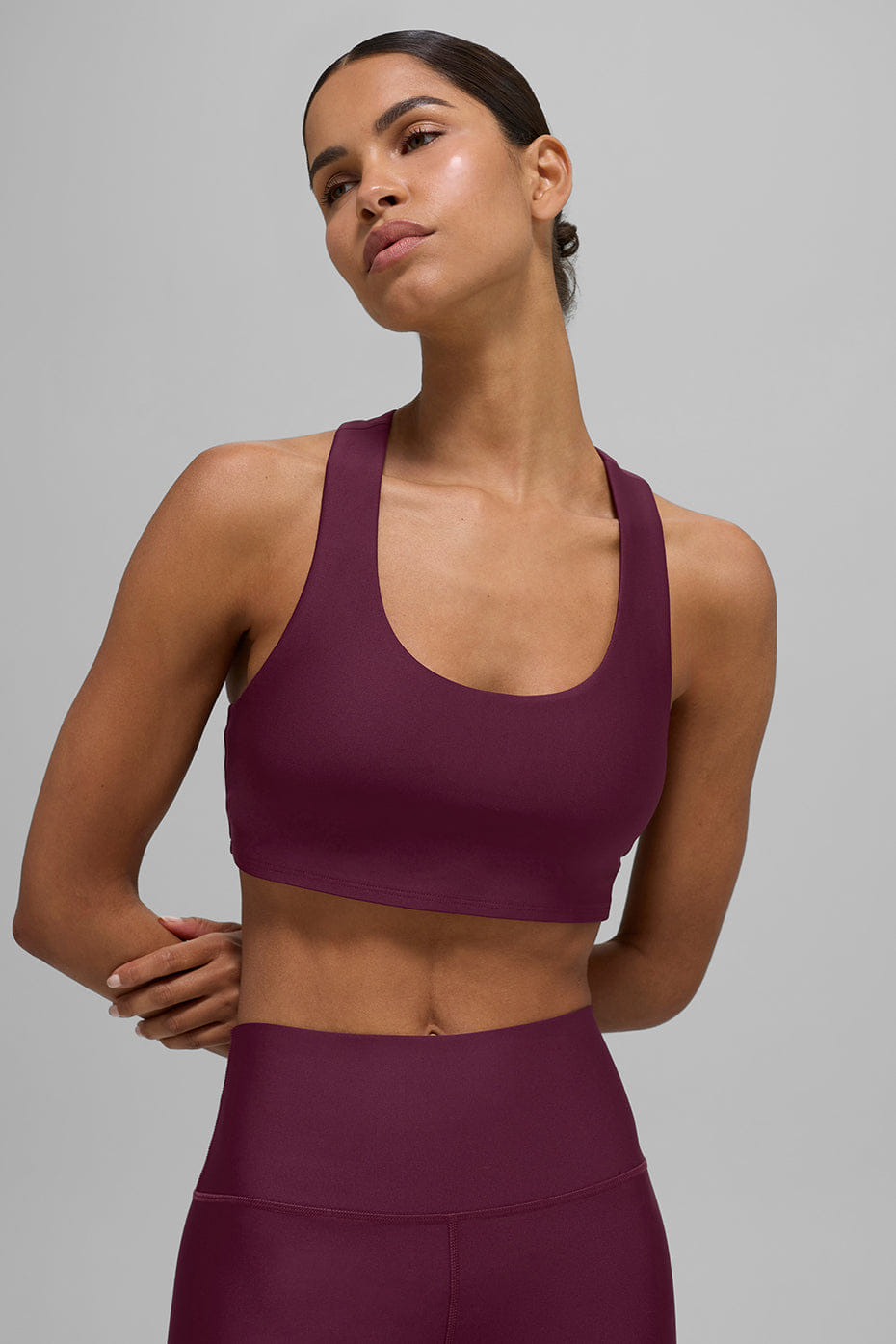 Alo Yoga Airlift Advantage Racerback Bra - Burgundy
