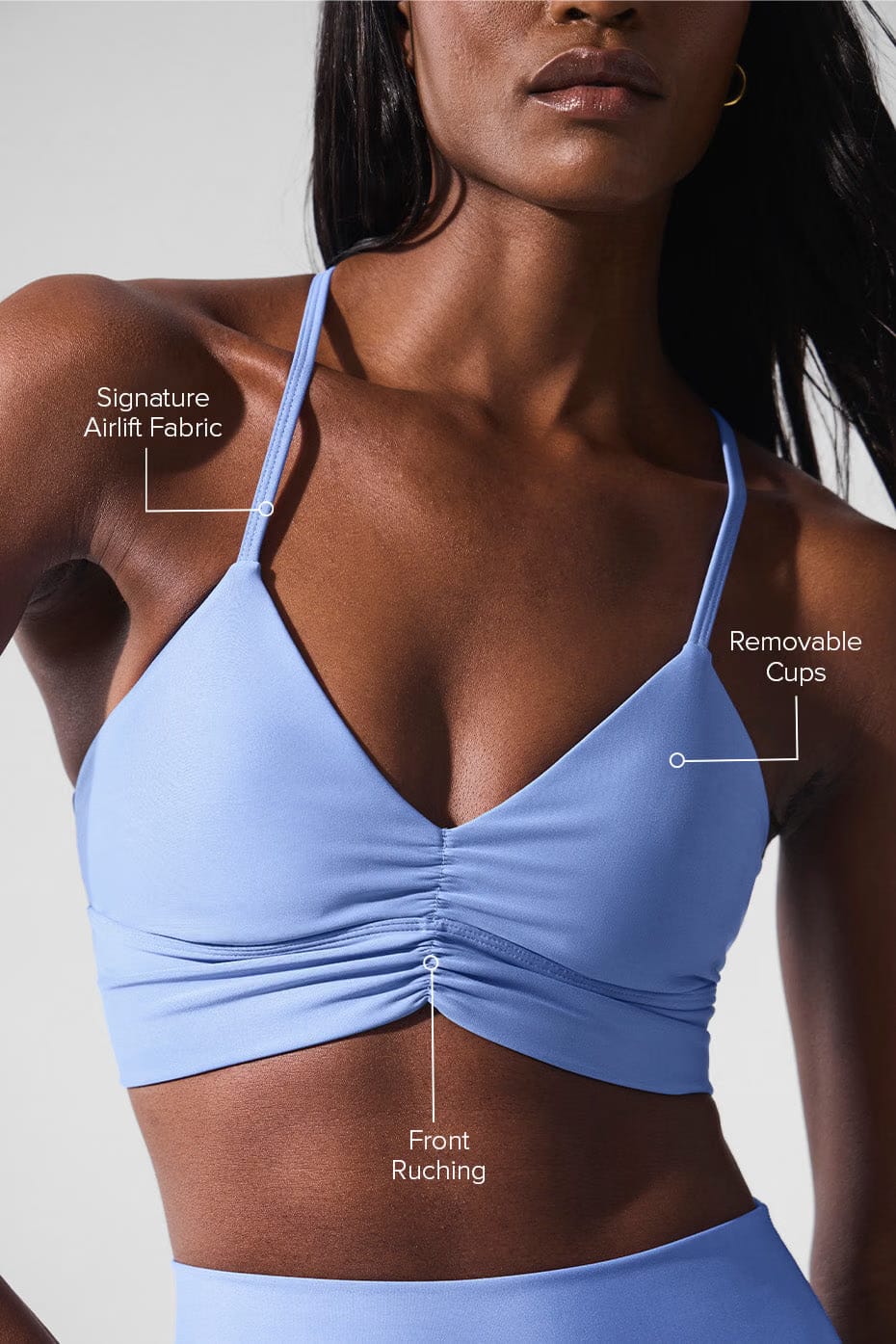 Alo Yoga Airlift Divine Bra - Crystal Clear Blue