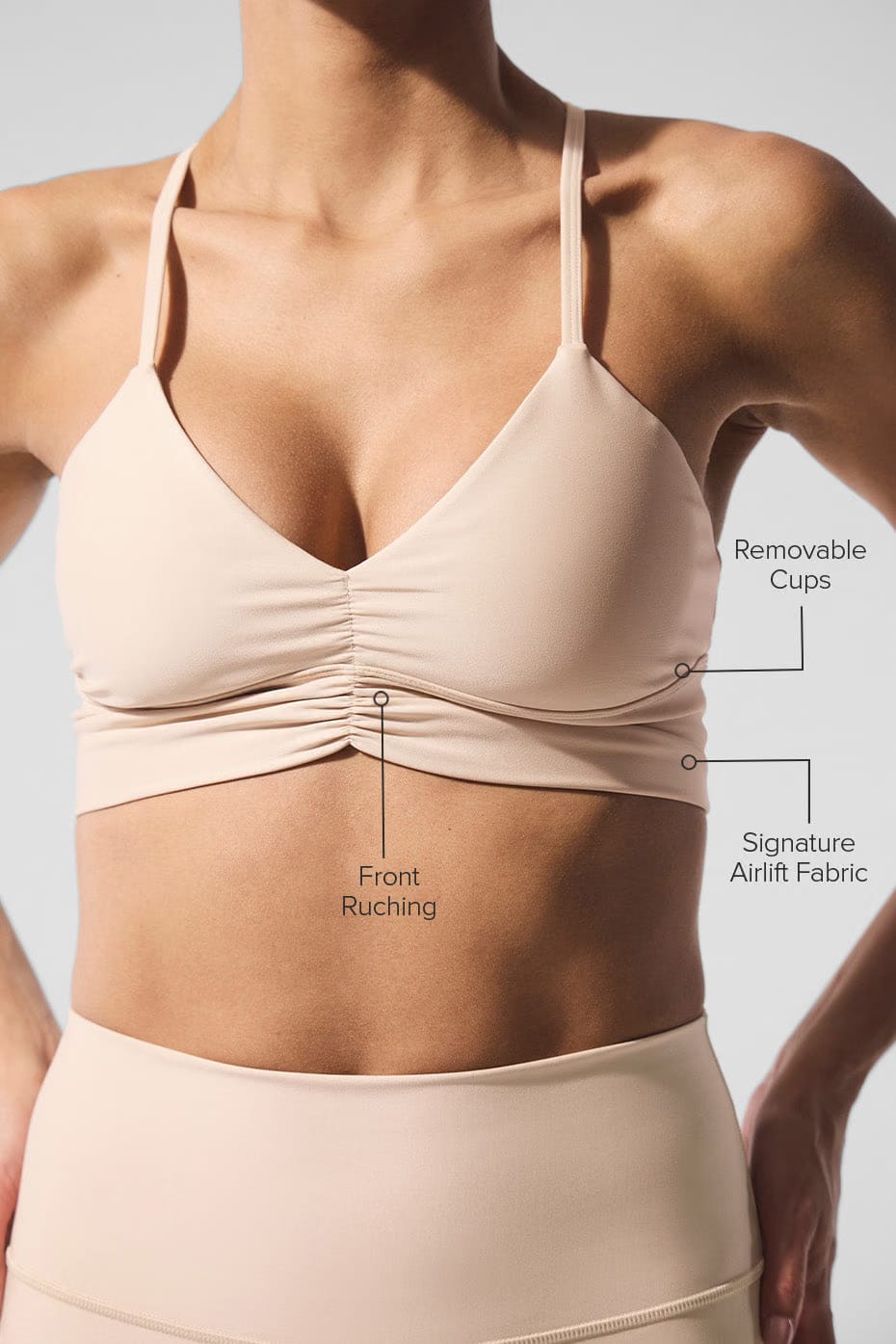 Alo Yoga Airlift Divine Bra - Macadamia