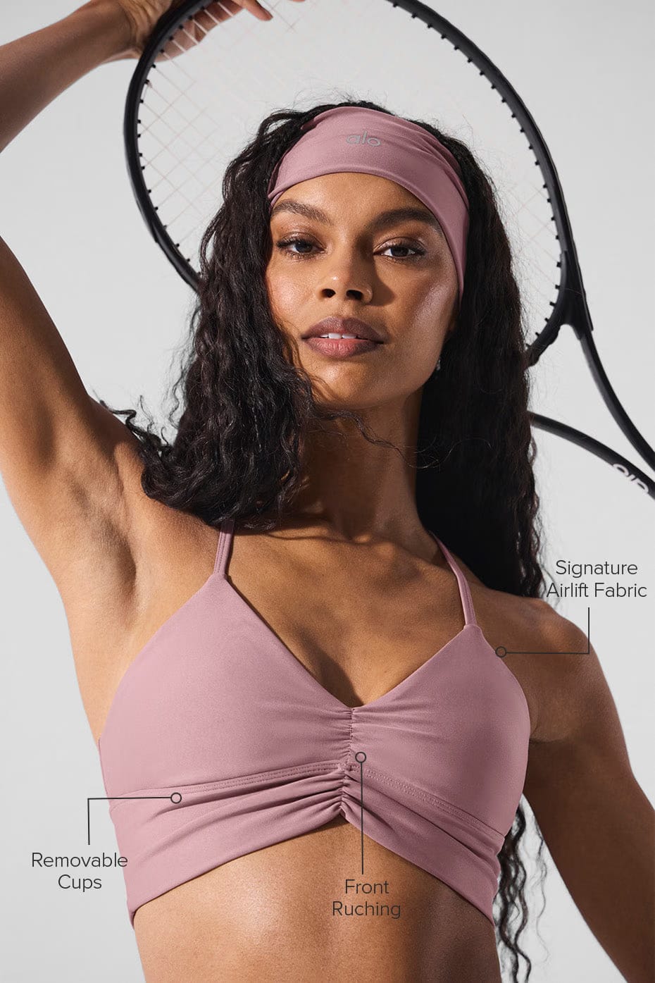 Alo Yoga Airlift Divine Bra - Smoky Quartz