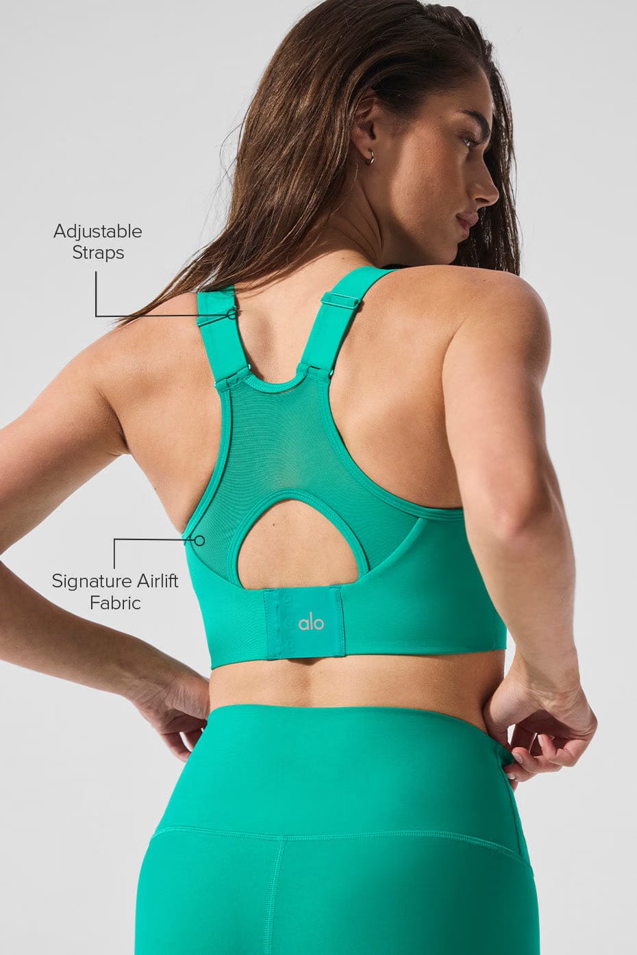 Alo Yoga Airlift Empower Bra - Spruce Green