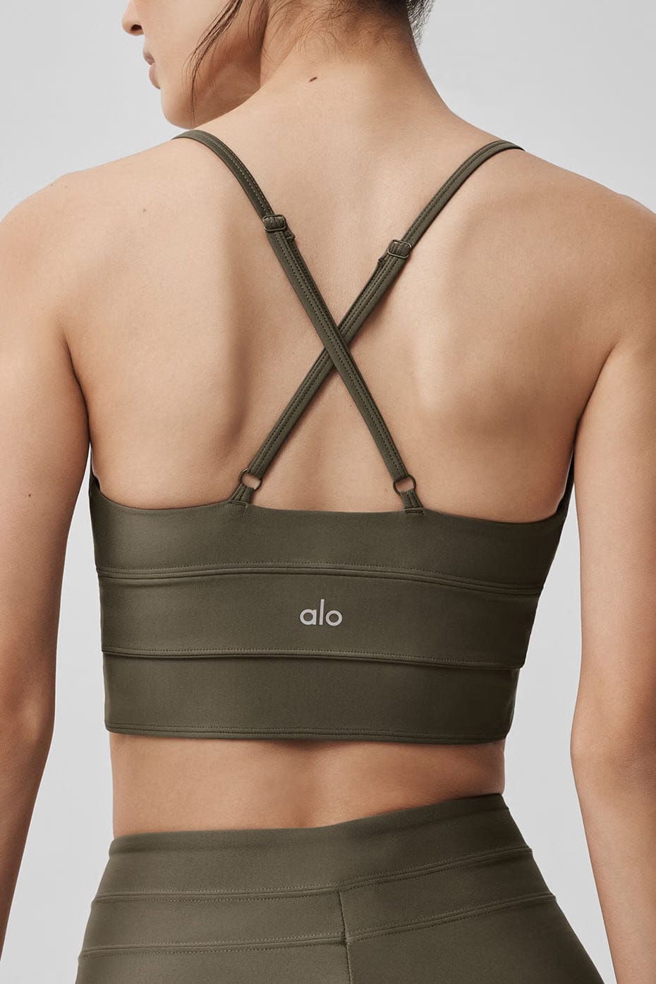 Alo Yoga Airlift Evolve Bra - Olive Tree