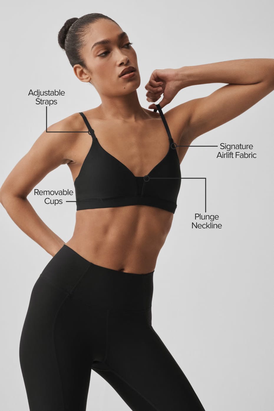 Alo Yoga Airlift Fine Line Bra - Black