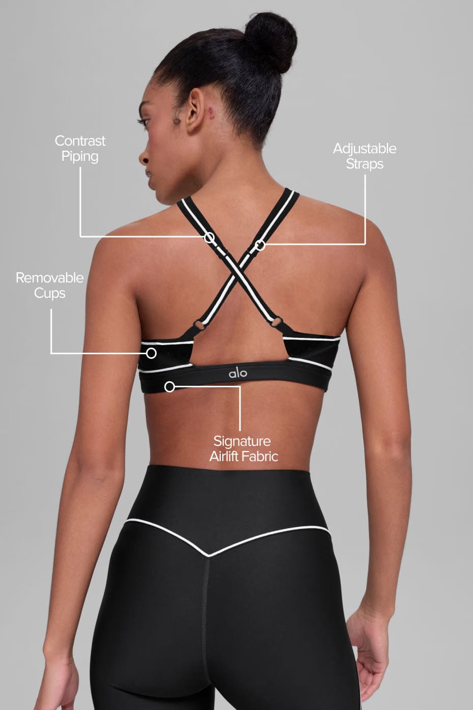 Alo Yoga Airlift Haven Bra - Black/White
