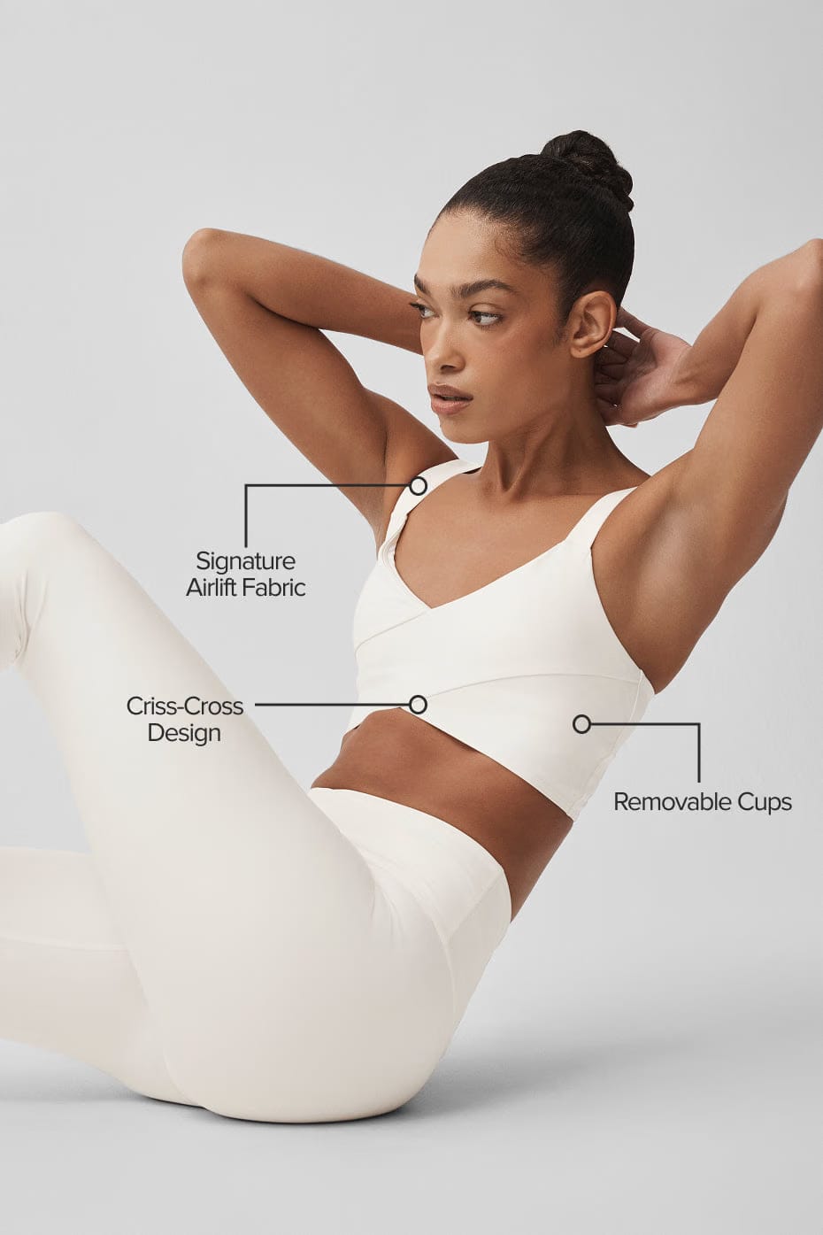 Alo Yoga Airlift Horizon Bra - Ivory