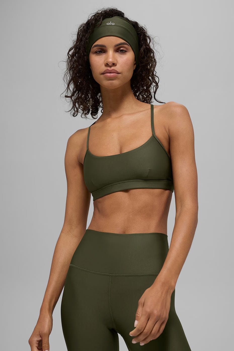 Alo Yoga Airlift Intrigue Bra - Green Olive