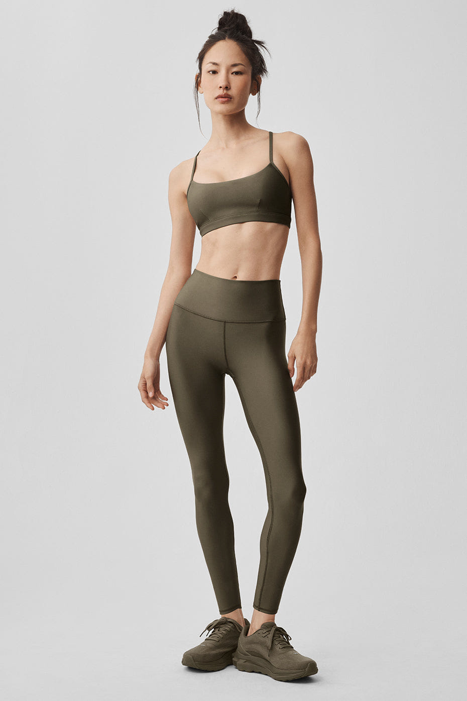 Alo Yoga Airlift Intrigue Bra - Olive Tree