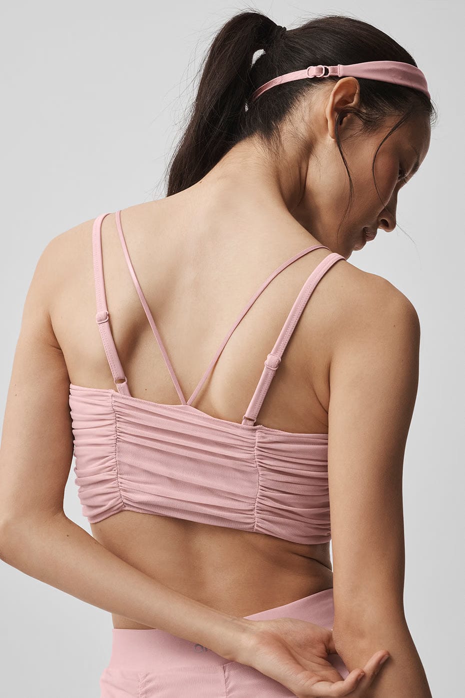 Alo Yoga Airlift Mesh Cherish Bra - Vintage Pink
