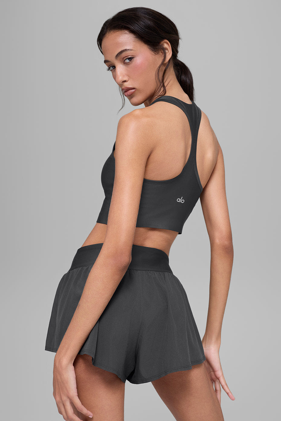 Alo Yoga Airlift Super Sleek Bra Tank - Anthracite