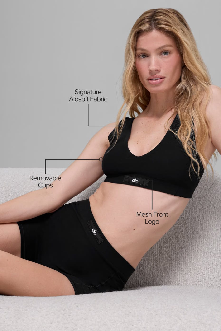 Alo Yoga Alosoft Sincere Bra - Black