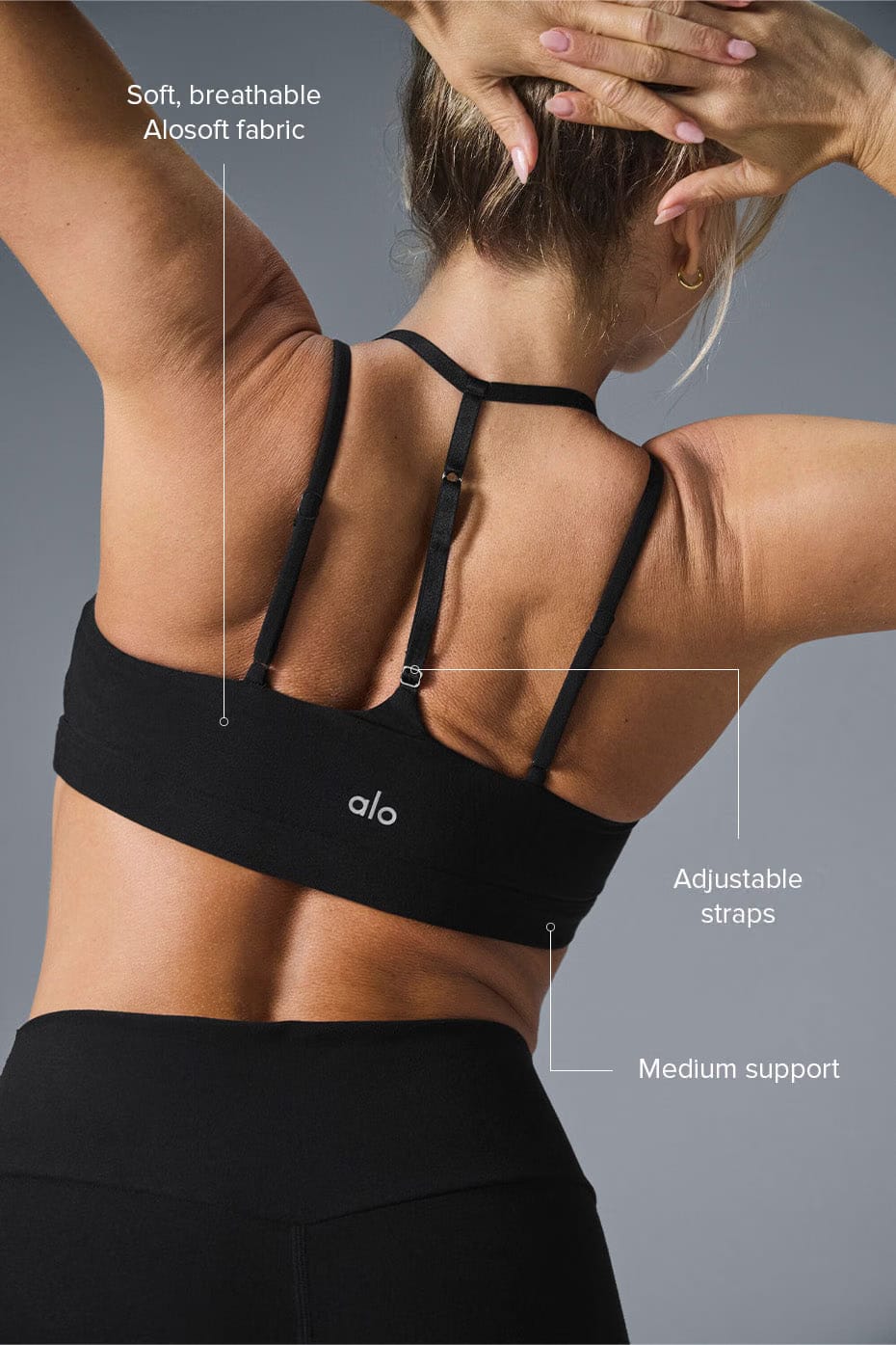 Alo Yoga Alosoft Spotlight Bra - Black