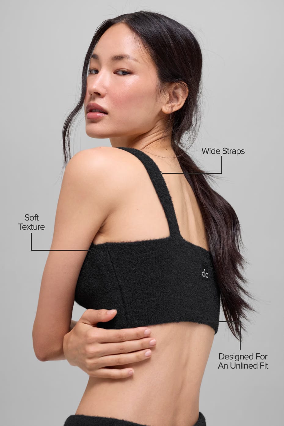 Alo Yoga Snuggle Up Sweater Bra - Black