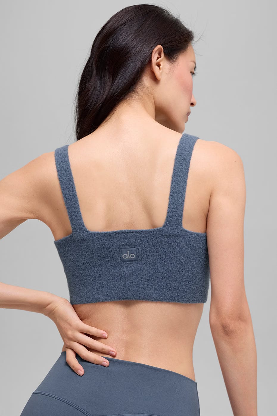 Alo Yoga Snuggle Up Sweater Bra - Bluestone