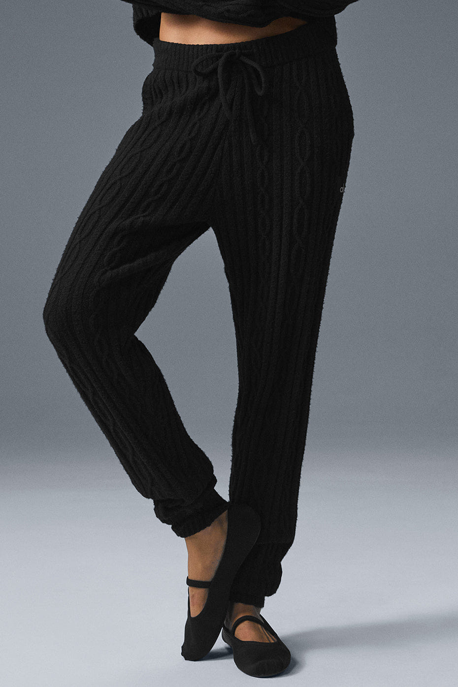 Alo Yoga Cable Knit Winter Bliss Pant - Black