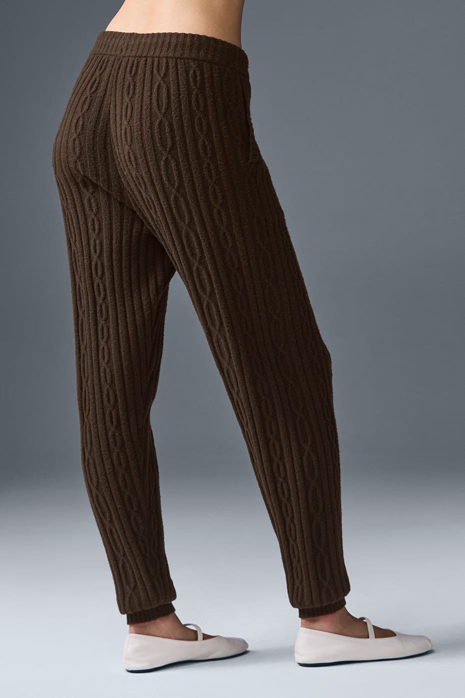 Alo Yoga Cable Knit Winter Bliss Pant - Espresso