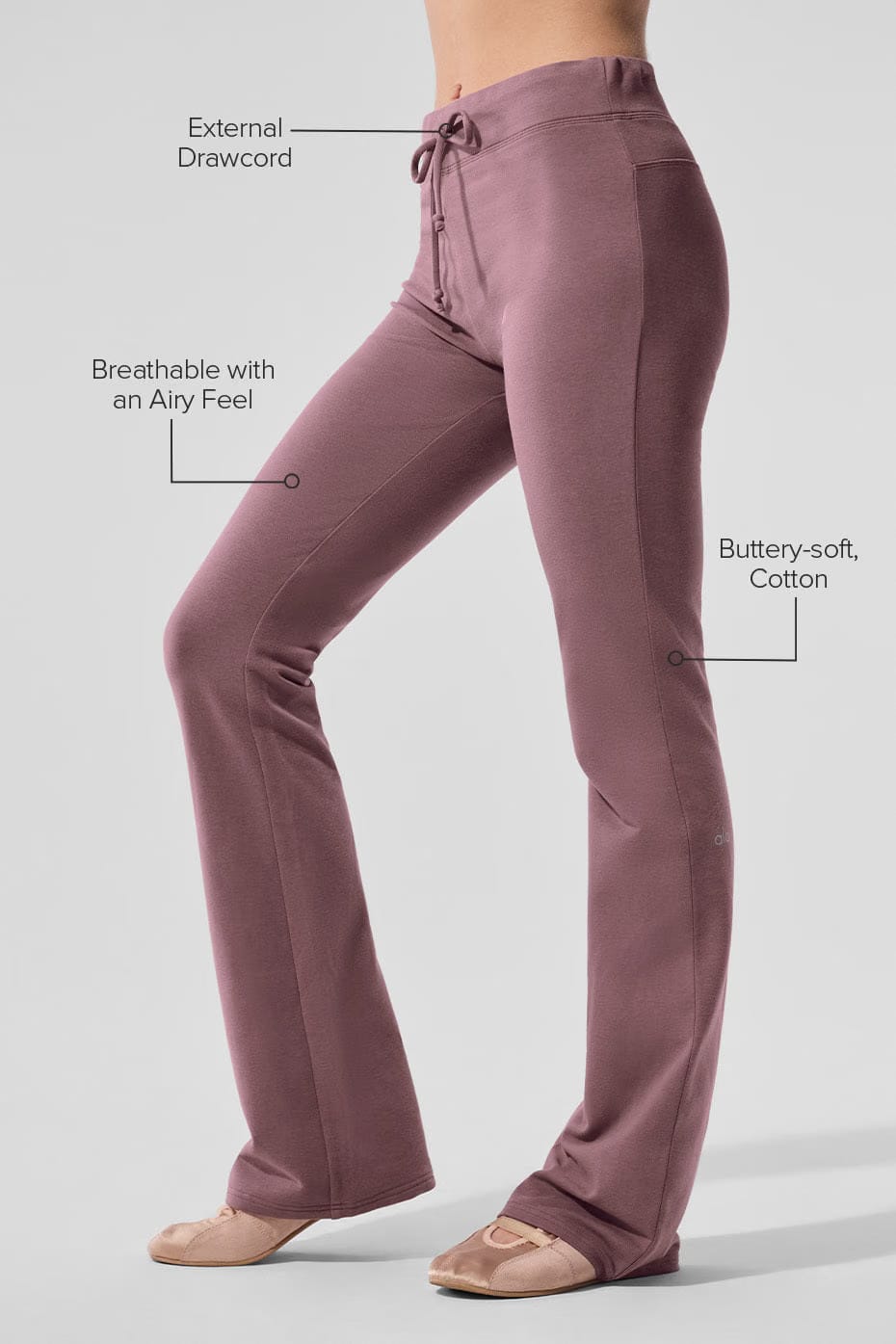 Alo Yoga Sway Bootcut Sweatpant - Smoky Quartz