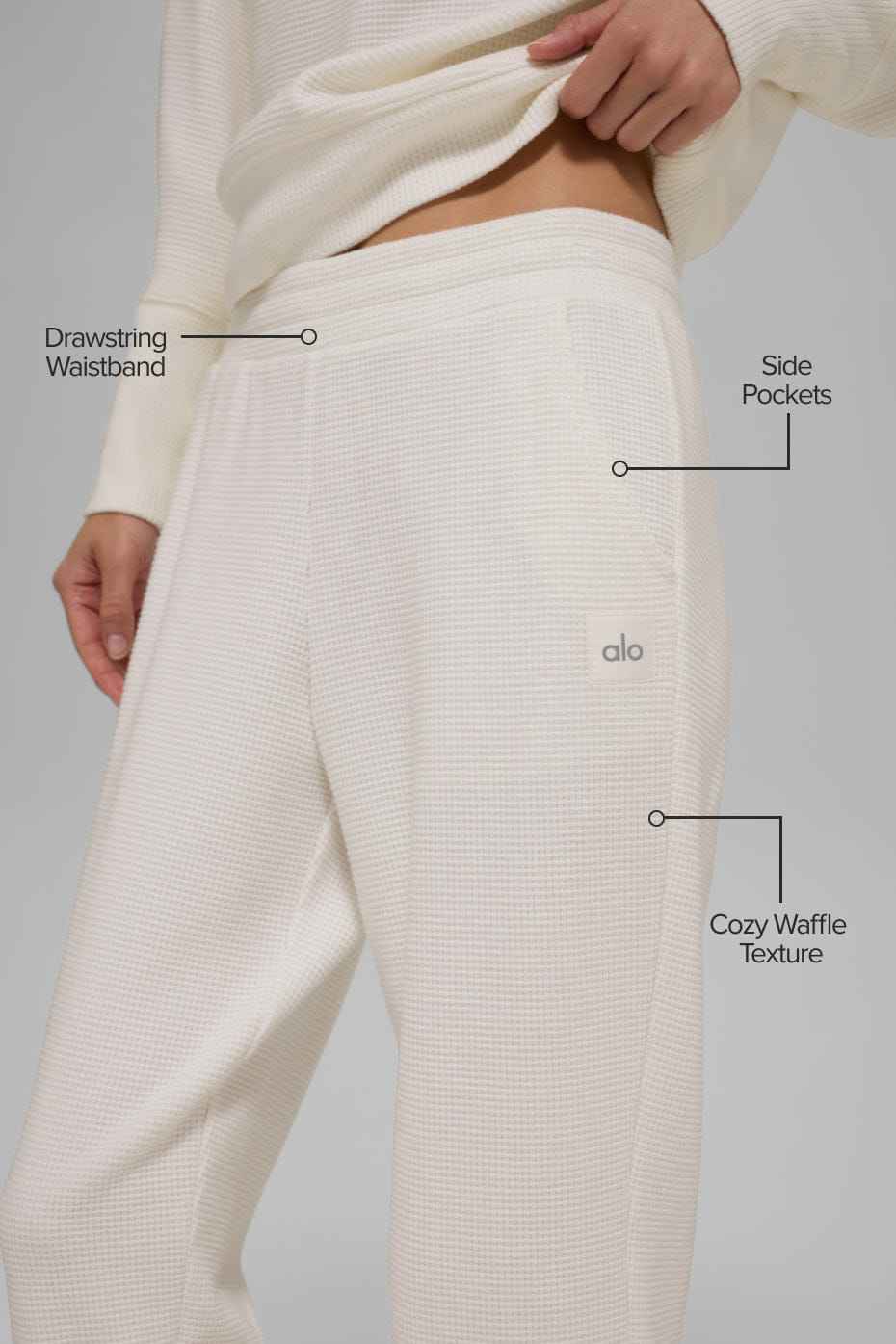 Alo Yoga Waffle Weekend Escape Jogger - Ivory